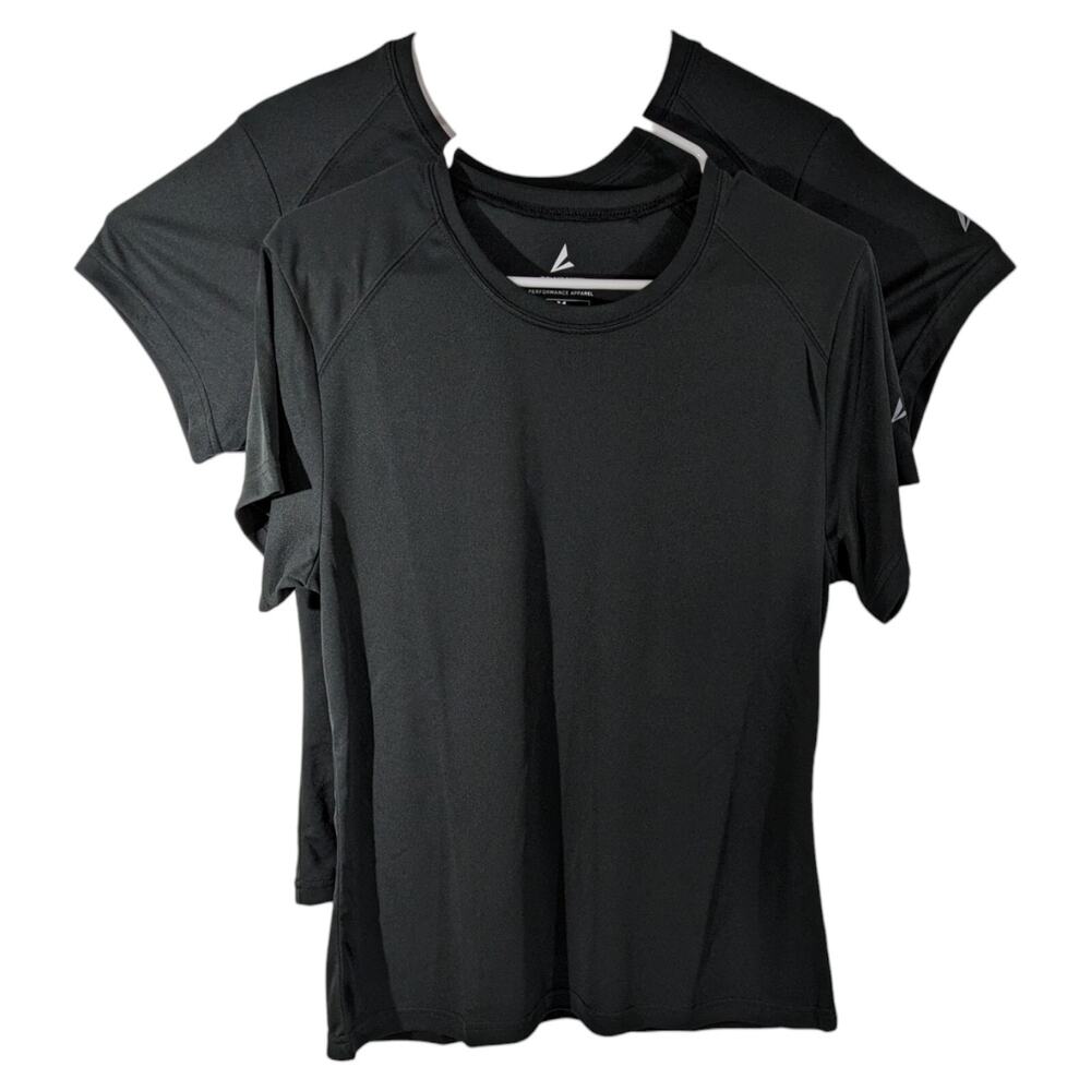 Womens Plain Blank Short Sleeve Tee Shirts Black Medium Lightweight Tops (2)